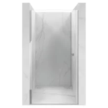 HD Nero 70/80/90/100 cm széles egyszárnyú nyíló króm zuhanyajtó 6 mm vastag vízlepergető biztonsági üveggel, krómozott elemekkel, 195 cm magas