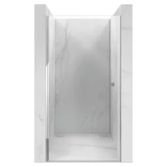   HD Nero 70/80/90/100 cm széles egyszárnyú nyíló króm zuhanyajtó 6 mm vastag vízlepergető biztonsági üveggel, krómozott elemekkel, 195 cm magas