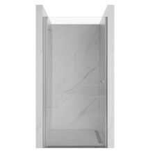 HD Nero 70/80/90/100 cm széles egyszárnyú nyíló króm zuhanyajtó 6 mm vastag vízlepergető biztonsági üveggel, krómozott elemekkel, 195 cm magas