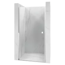 HD Nero 70/80/90/100 cm széles egyszárnyú nyíló króm zuhanyajtó 6 mm vastag vízlepergető biztonsági üveggel, krómozott elemekkel, 195 cm magas
