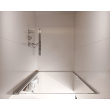 HD Nero 70/80/90/100 cm széles egyszárnyú nyíló króm zuhanyajtó 6 mm vastag vízlepergető biztonsági üveggel, krómozott elemekkel, 195 cm magas