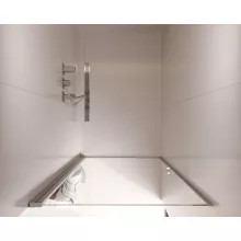 HD Nero 70/80/90/100 cm széles egyszárnyú nyíló króm zuhanyajtó 6 mm vastag vízlepergető biztonsági üveggel, krómozott elemekkel, 195 cm magas