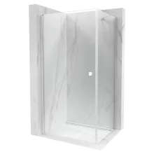 HD Nero "S" 70x100 aszimmetrikus szögletes nyílóajtós zuhanykabin 6 mm vastag vízlepergető biztonsági üveggel, krómozott elemekkel, 195 cm magas