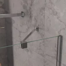 HD Nero "S" 70x100 aszimmetrikus szögletes nyílóajtós zuhanykabin 6 mm vastag vízlepergető biztonsági üveggel, krómozott elemekkel, 195 cm magas
