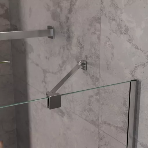 HD Nero "S" 70x100 aszimmetrikus szögletes nyílóajtós zuhanykabin 6 mm vastag vízlepergető biztonsági üveggel, krómozott elemekkel, 195 cm magas