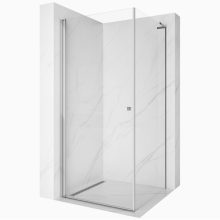 HD Nero "L" 90x110 aszimmetrikus szögletes nyílóajtós zuhanykabin 6 mm vastag vízlepergető biztonsági üveggel, krómozott elemekkel, 195 cm magas