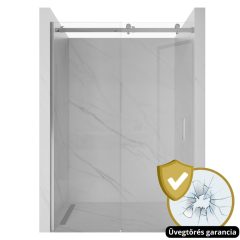   HD Neptun 100/110/120/130/140/150 cm széles toló zuhanyajtó 8 mm vastag vízlepergető biztonsági üveggel, krómozott elemekkel, 195 cm magas