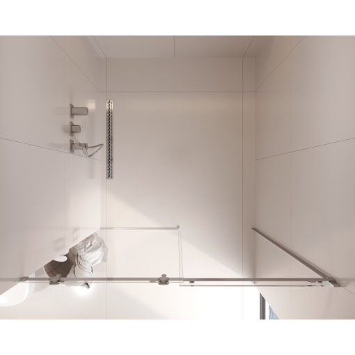 HD Neptun 120x195 cm, 120 cm széles toló zuhanyajtó 8 mm vastag vízlepergető biztonsági üveggel, krómozott elemekkel, 195 cm magas