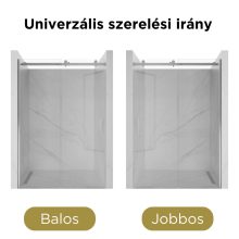 HD Neptun 120x195 cm, 120 cm széles toló zuhanyajtó 8 mm vastag vízlepergető biztonsági üveggel, krómozott elemekkel, 195 cm magas
