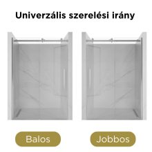 HD Neptun+ 100/110/120/130/140/150 cm széles toló zuhanyajtó 8 mm vastag vízlepergető biztonsági üveggel, krómozott elemekkel, 195 cm magas