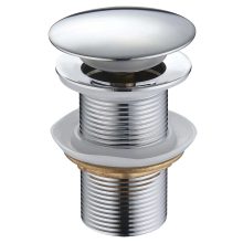 HD fényes króm click-clack leeresztő szelep, túlfolyó nélküli mosdóhoz