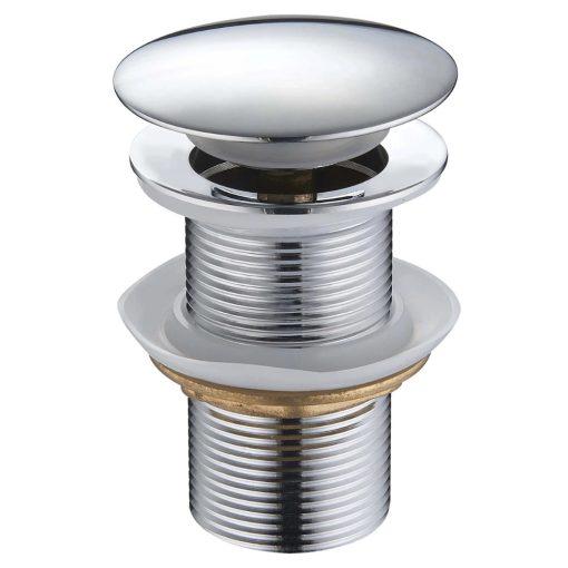 HD fényes króm click-clack leeresztő szelep, túlfolyó nélküli mosdóhoz