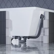 HD Pulse Chrome automata kádszifon szett, 57 cm hosszú, krómozott elemekkel