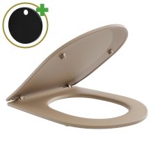 HD Slim "P" Matt Cappucino WC tető matt fekete zsanérral