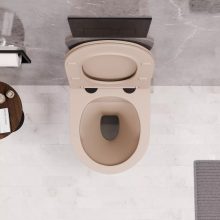 HD Slim "P" Matt Cappucino WC tető matt fekete zsanérral