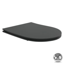 HD Slim "P" Matt Antracit WC tető fényes króm zsanérral