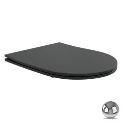   HD Slim "P" Matt Antracit WC tető fényes króm zsanérral