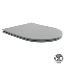 HD Slim "P" Matt Grey WC tető fényes króm zsanérral