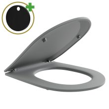 HD Slim "P" Matt Grey WC tető matt fekete zsanérral
