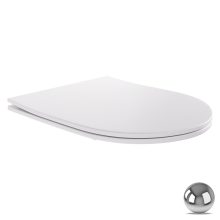 HD Slim "P" Glossy White WC tető fényes króm zsanérral