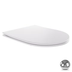   HD Slim "P" Glossy White WC tető fényes króm zsanérral