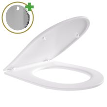 HD Slim "P" Glossy White WC tető fényes króm zsanérral