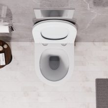 HD Slim "P" Glossy White WC tető fényes króm zsanérral