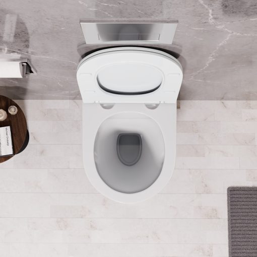 HD Slim "P" Glossy White WC tető fényes króm zsanérral