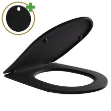 HD Slim "P" Matt Black WC tető matt fekete zsanérral