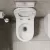   HD Lea Glossy White perem nélküli mély öblítésű íves álló WC slim "L" tetővel és fényes króm zsanérral