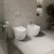   HD Lea Glossy White perem nélküli mély öblítésű íves álló WC slim "L" tetővel és fényes króm zsanérral