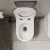   HD Lea Glossy White perem nélküli mély öblítésű íves álló WC slim "L" tetővel és matt fekete zsanérral