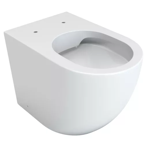 HD Lea Glossy White perem nélküli mély öblítésű íves álló WC tető nélkül