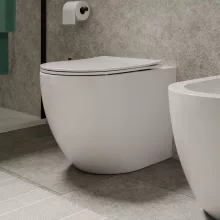 HD Lea Glossy White perem nélküli mély öblítésű íves álló WC tető nélkül