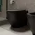  HD Lea Matt Black perem nélküli mély öblítésű íves álló WC slim "L" tetővel és matt fekete zsanérral