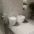   HD Madrid Glossy White perem nélküli mély öblítésű íves álló WC slim "L" tetővel és fényes króm zsanérral