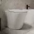   HD Madrid Glossy White perem nélküli mély öblítésű íves álló WC slim "L" tetővel és matt fekete zsanérral