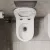   HD Madrid Glossy White perem nélküli mély öblítésű íves álló WC slim "L" tetővel és matt fekete zsanérral