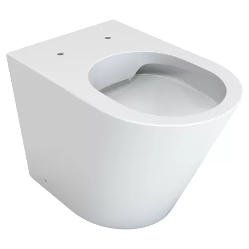 HD Madrid Glossy White perem nélküli mély öblítésű íves álló WC tető nélkül