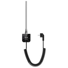 HD Smart-H1 Black 600W WiFi-s okos fűtőpatron törölközőszárító radiátorhoz digitális hőfokszabályozóval, matt fekete