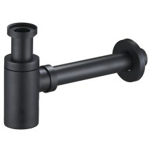 HD Rounded matt fekete mosdószifon