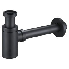 HD Rounded matt fekete mosdószifon