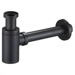 HD Rounded matt fekete mosdószifon