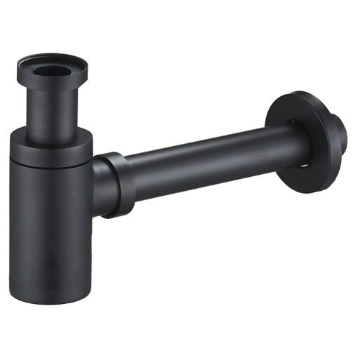 HD Rounded matt fekete mosdószifon