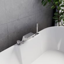 HD Spirit Chrome íves perembe építhető négylyukú kádtöltő csaptelep