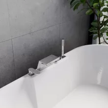HD Spirit Chrome íves perembe építhető négylyukú kádtöltő csaptelep