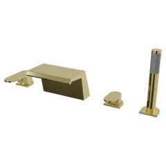   HD Spirit Glossy Gold perembe építhető négylyukú kádtöltő csaptelep