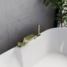 HD Spirit Glossy Gold perembe építhető négylyukú kádtöltő csaptelep