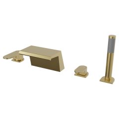   HD Spirit Brushed Gold perembe építhető négylyukú kádtöltő csaptelep