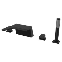   HD Spirit Black perembe építhető négylyukú kádtöltő csaptelep